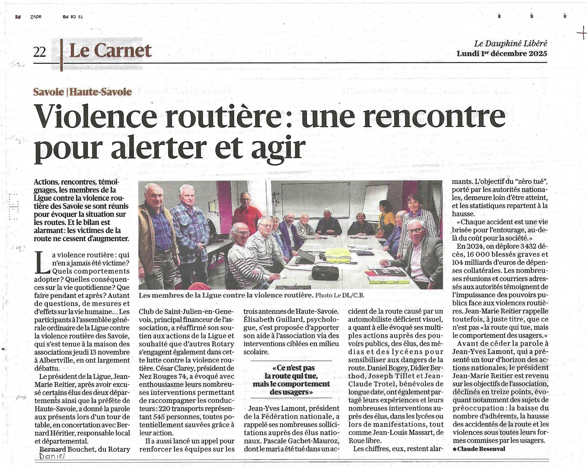 Notre lutte contre les violences routières