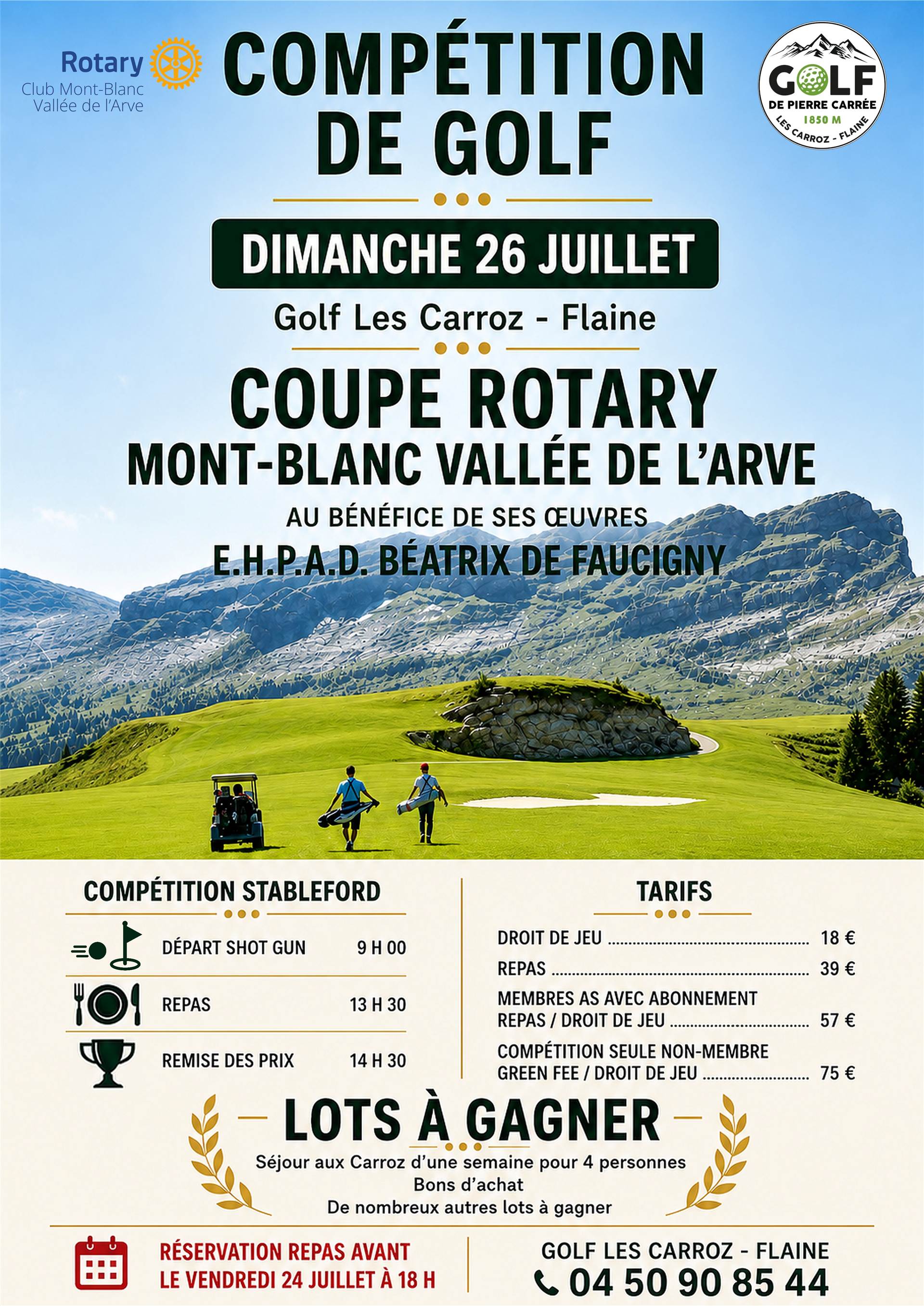 Compétition de golf en altitude