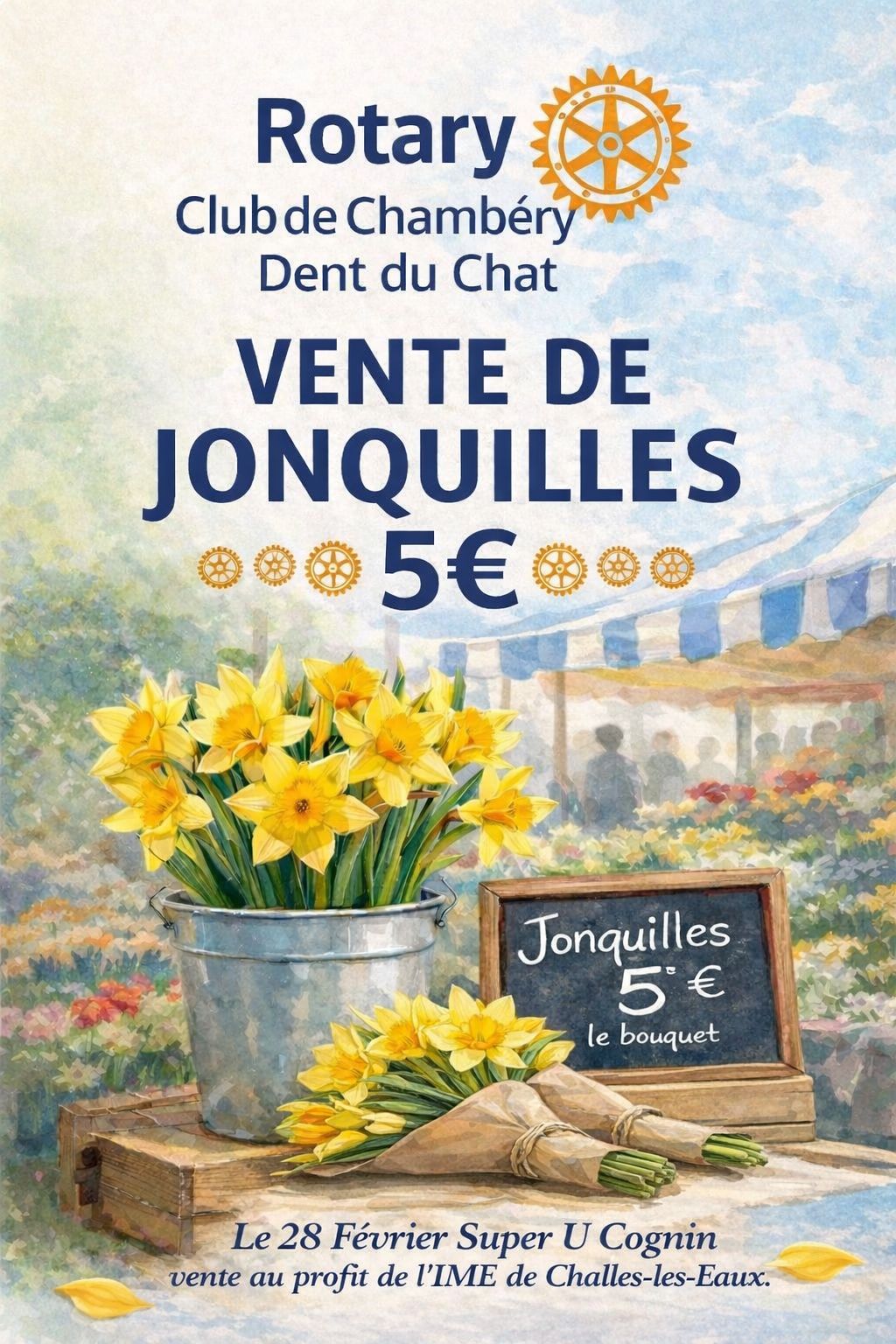Vente de jonquilles au profit de l’IME de Challes les eaux