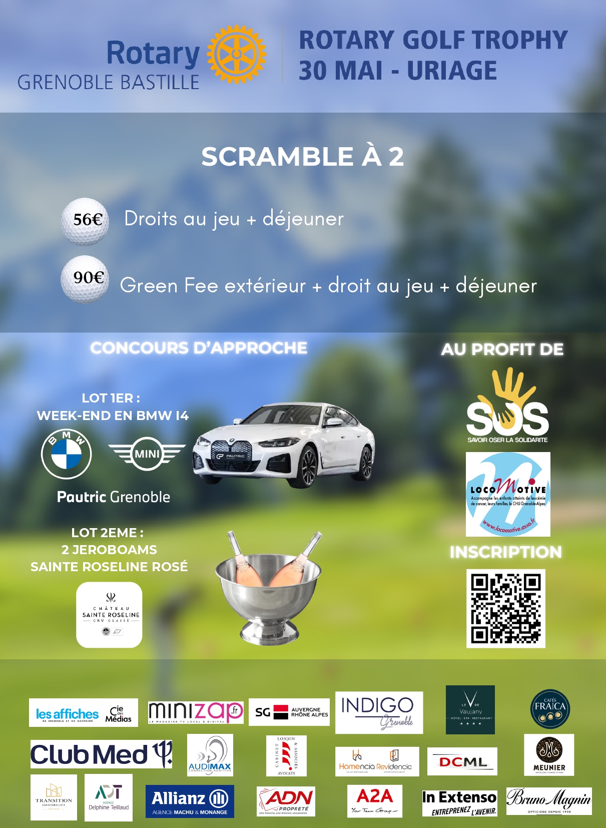 Rotary Golf Trophy à Uriage au profit des Associations SOS Oser la Solidarité et Locomotive