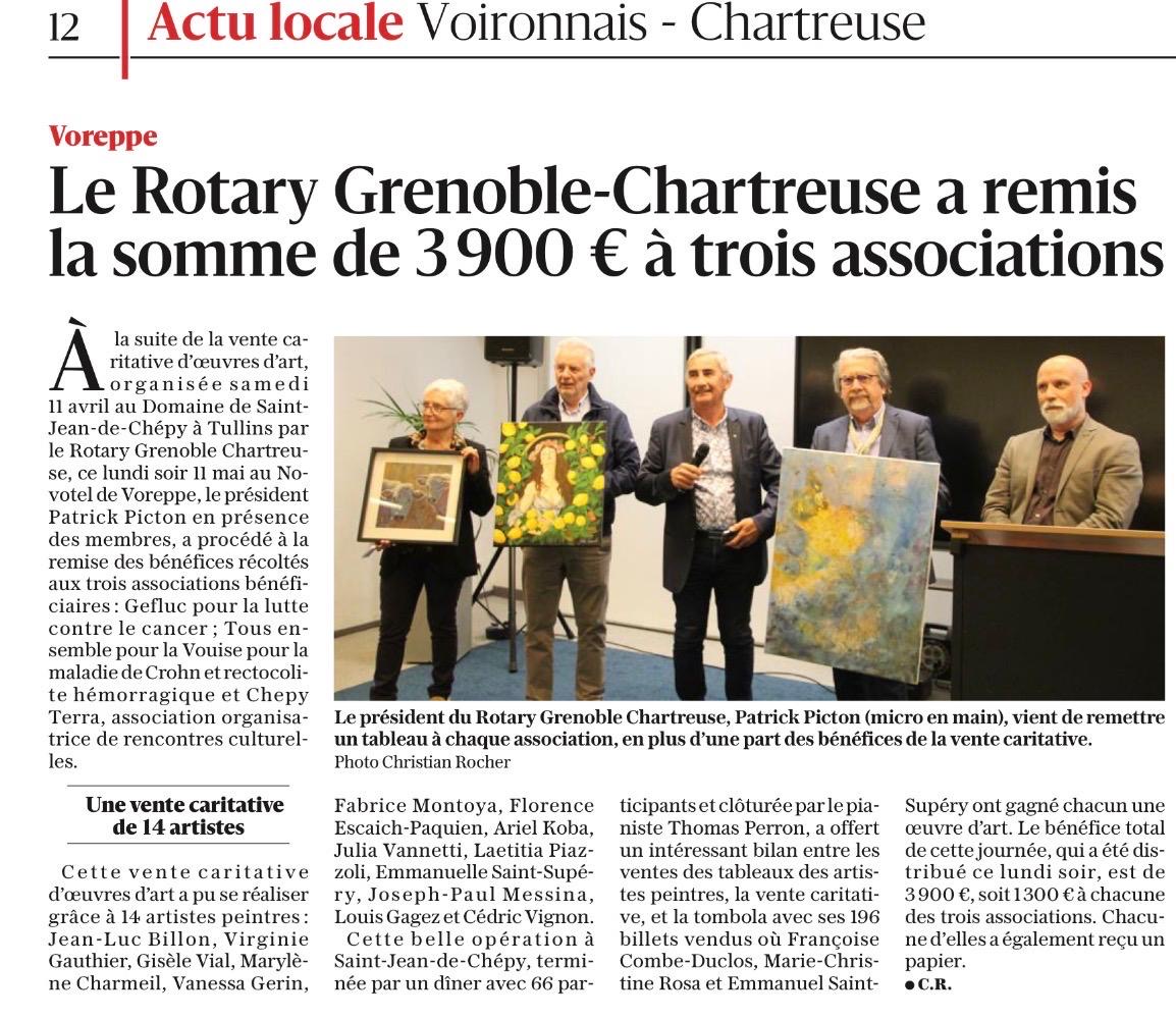 REMISE DES BENEFICES AUS PROFITS DE 3 ASSOCIATIONS